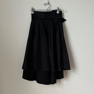 Want & Need Hi-Low Black Women's Skirt with Bow